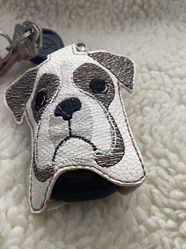 Boxer Dog Hand Sanitizer Key Chain, Hand Sanitizer Keeper, Hand Sanitizer Clip, Hand Sanitizer Keychain, Boxer Sanitizer Holder