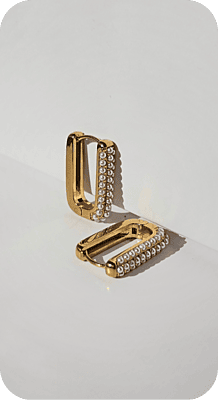 Vintage Square Clips w/ Pearls