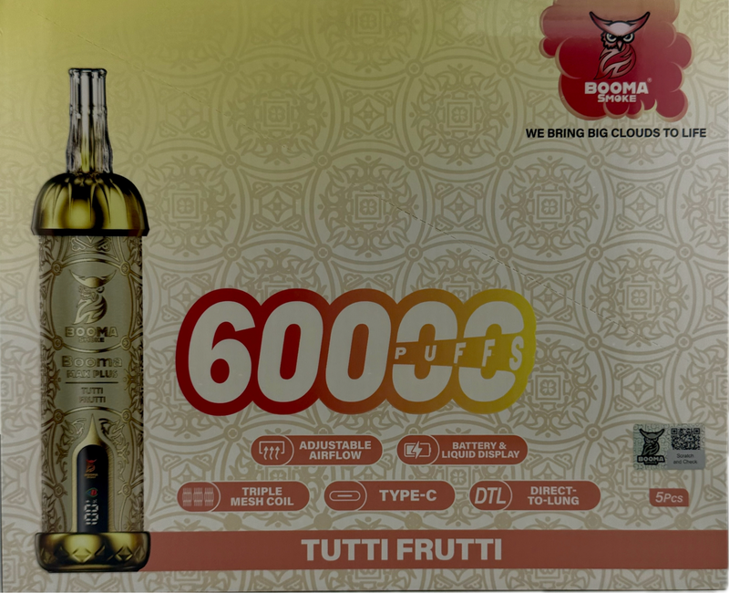 Booma Smoke Plus 60k Tutti Frutti  5 PACK