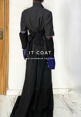 Back Tie Upcycled Coat