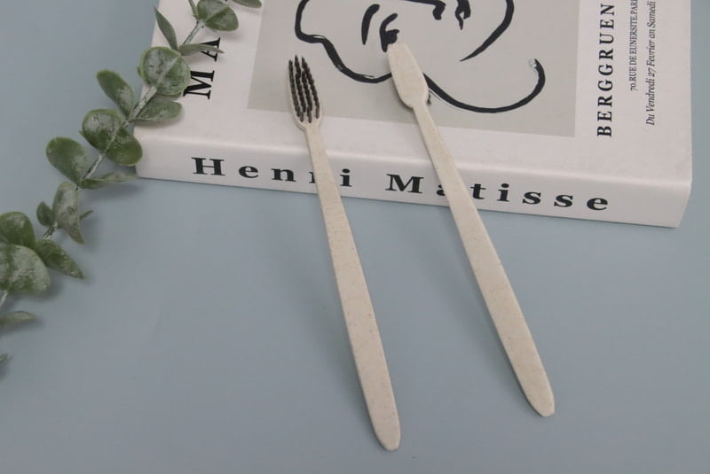 WHEATSTRAW TOOTHBRUSH WITH BLACK BRISTLES