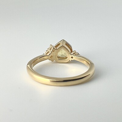 One of a Kind Bright Yellow Sapphire and Diamond Ring