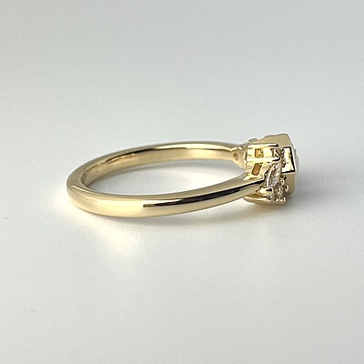 One of a Kind Purple Geometric Sapphire and Diamond Ring