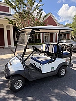 2016 Club Car Precedent White/Blue&White Stripes Li (5035)
