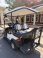 2016 Club Car Precedent White/Blue&White Stripes Li (5035)