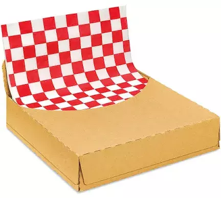 CHECKERD BASKET LINER RED 12X12 1000 SHEET CHECKERD BASKET LINER RED 12X12 1000 SHEET