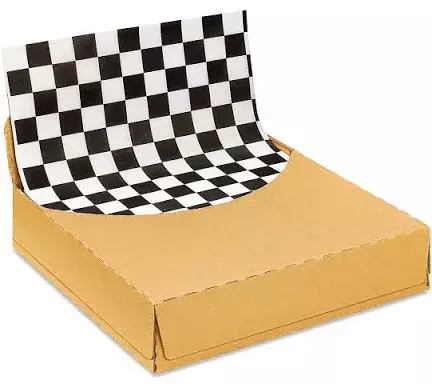 CHECKERD BASKET LINER BLACK 14X14 1000 SHEETS CHECKERD BASKET LINER BLACK 14X14 1000 SHEETS