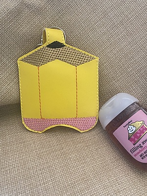 Pencil Hand Sanitizer Key Chain, Hand Sanitizer Keeper, Hand Sanitizer Clip, Hand Sanitizer Keychain, Pencil Sanitizer Holder
