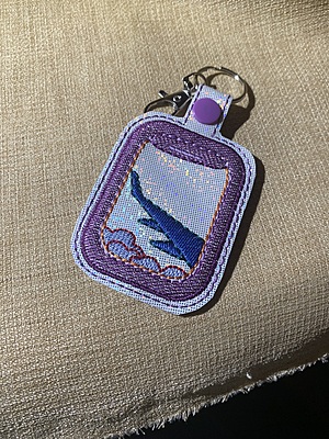 Plane-window Key Chain/ /Snap Tab/ airline/ travel/airplane/window/school bag/backpack/luggage tag