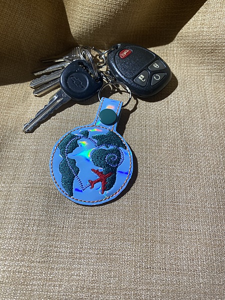 Airline heart world Key Chain/ /Snap Tab/ airline/ travel/airplane/heart/world/school bag/backpack/luggage tag