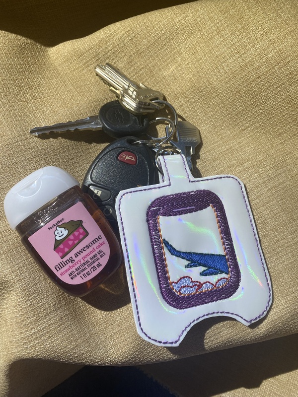 Plane-window Hand Sanitizer Key Chain, Hand Sanitizer Keeper, Hand Sanitizer Clip, Hand Sanitizer Keychain, Plane-window Sanitizer Holder