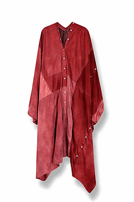 Upcycled Poncho Agbada in Tan Upcycled Poncho Agbada in Tan
