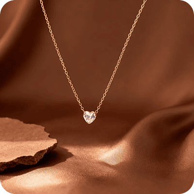Zircon Heart Necklace