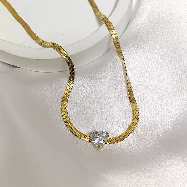 Heart Choker White
