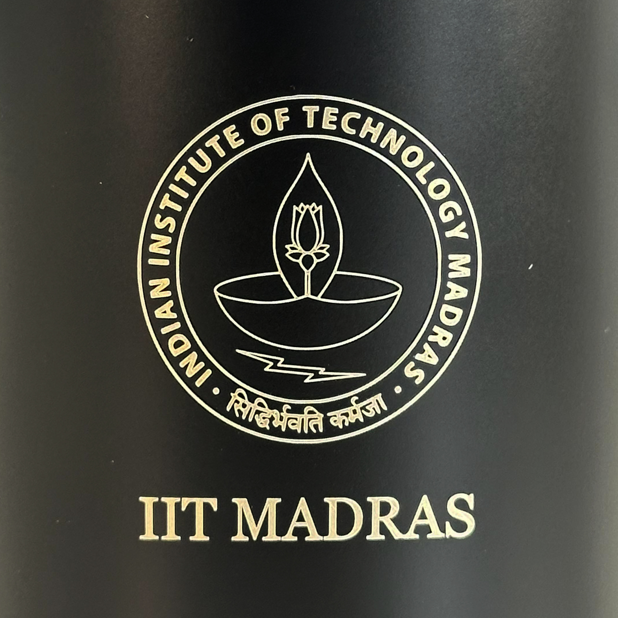 IITM matte black stainless steel flask