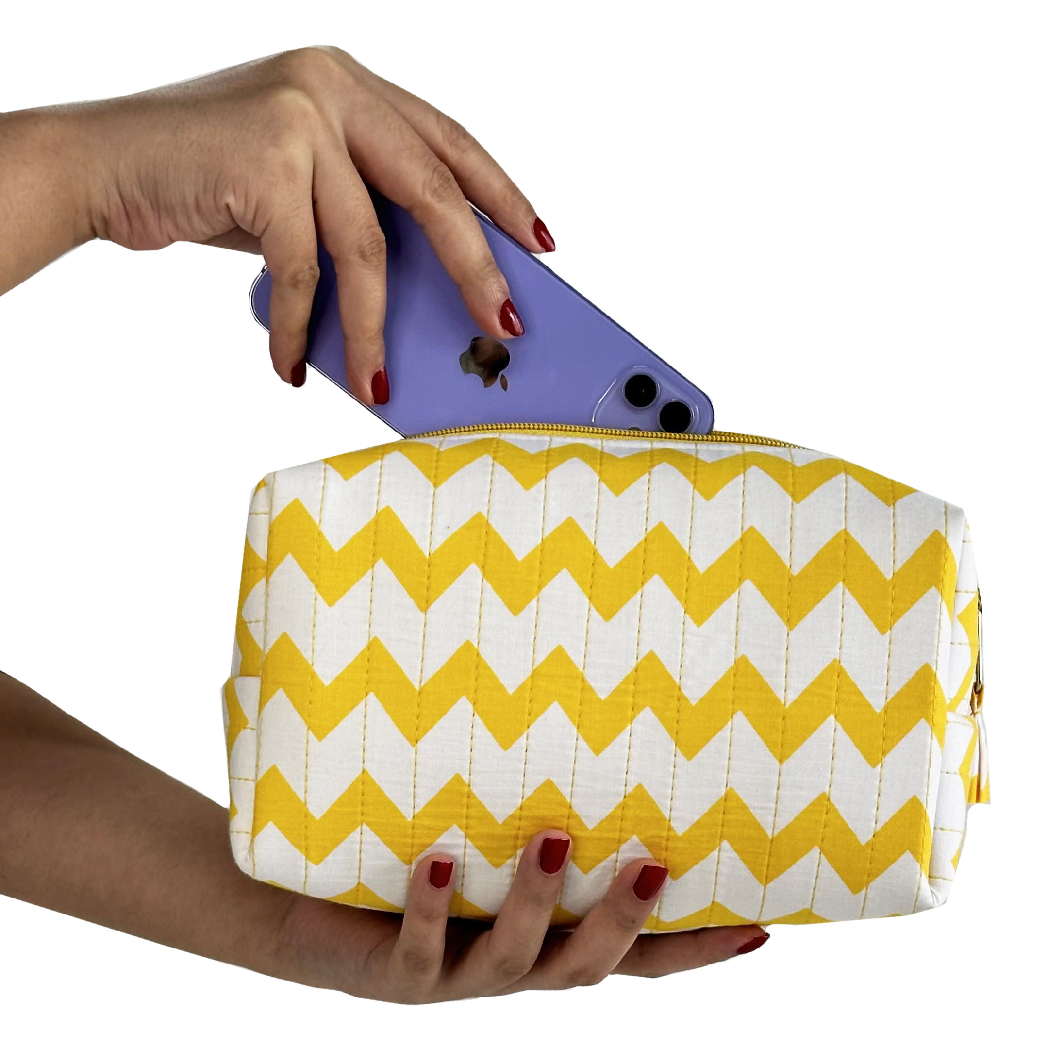 IITM Luxe Chevron Puffy Pouch