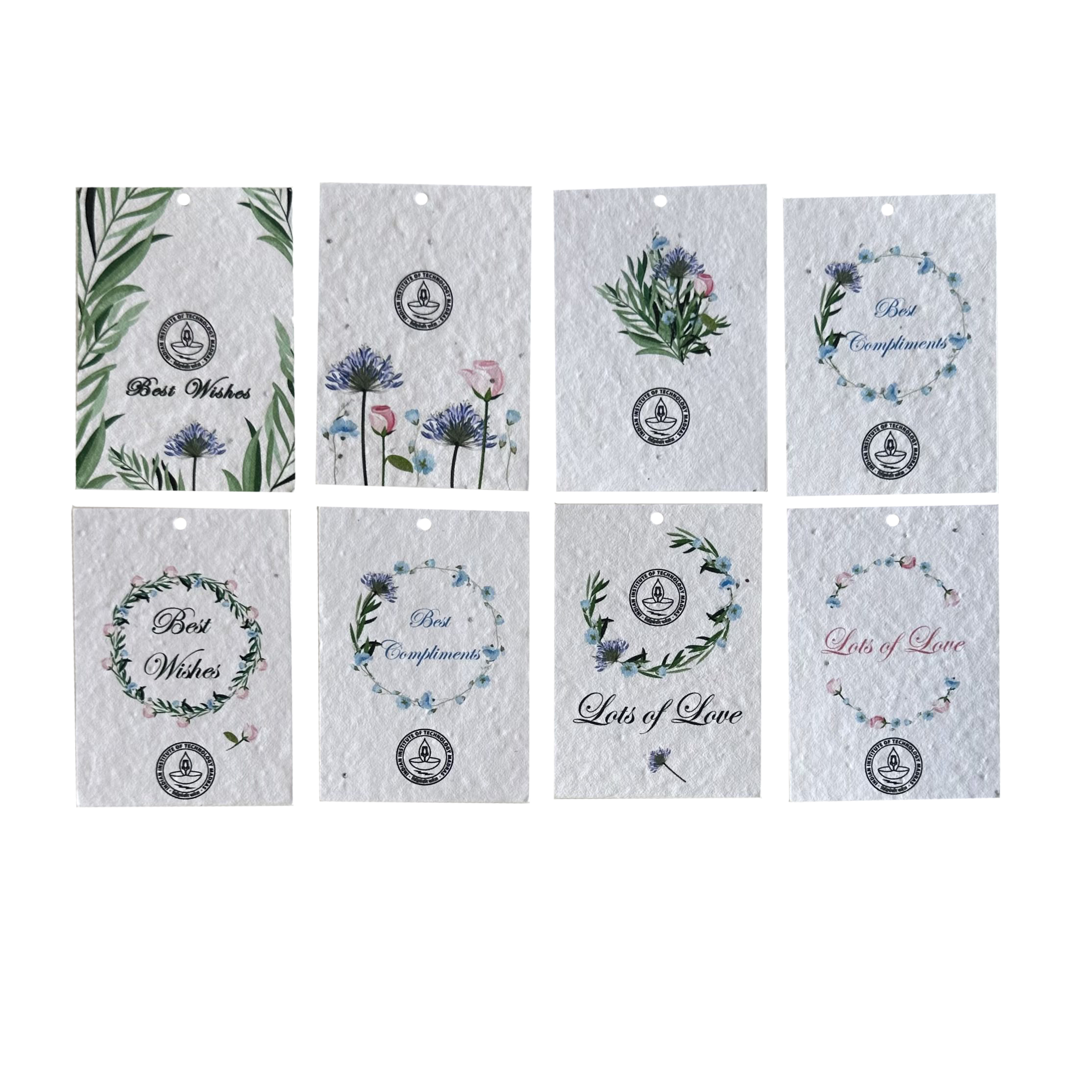 IITM Ecofriendly Seed paper Gift tags - Set of 8