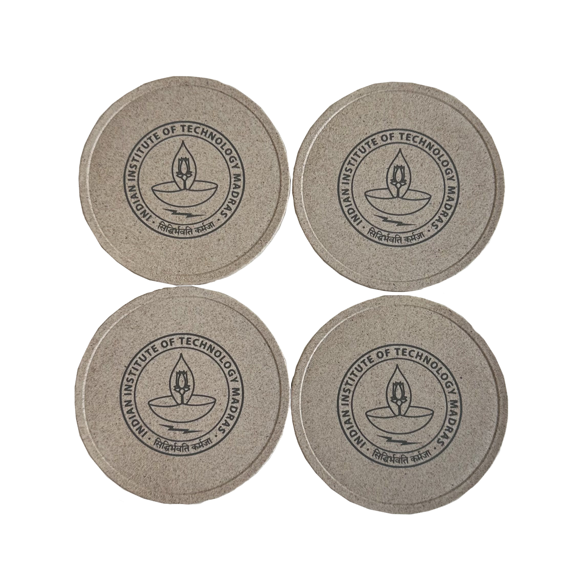 IITM Eco Husk Coaster Set of 4 - Beige