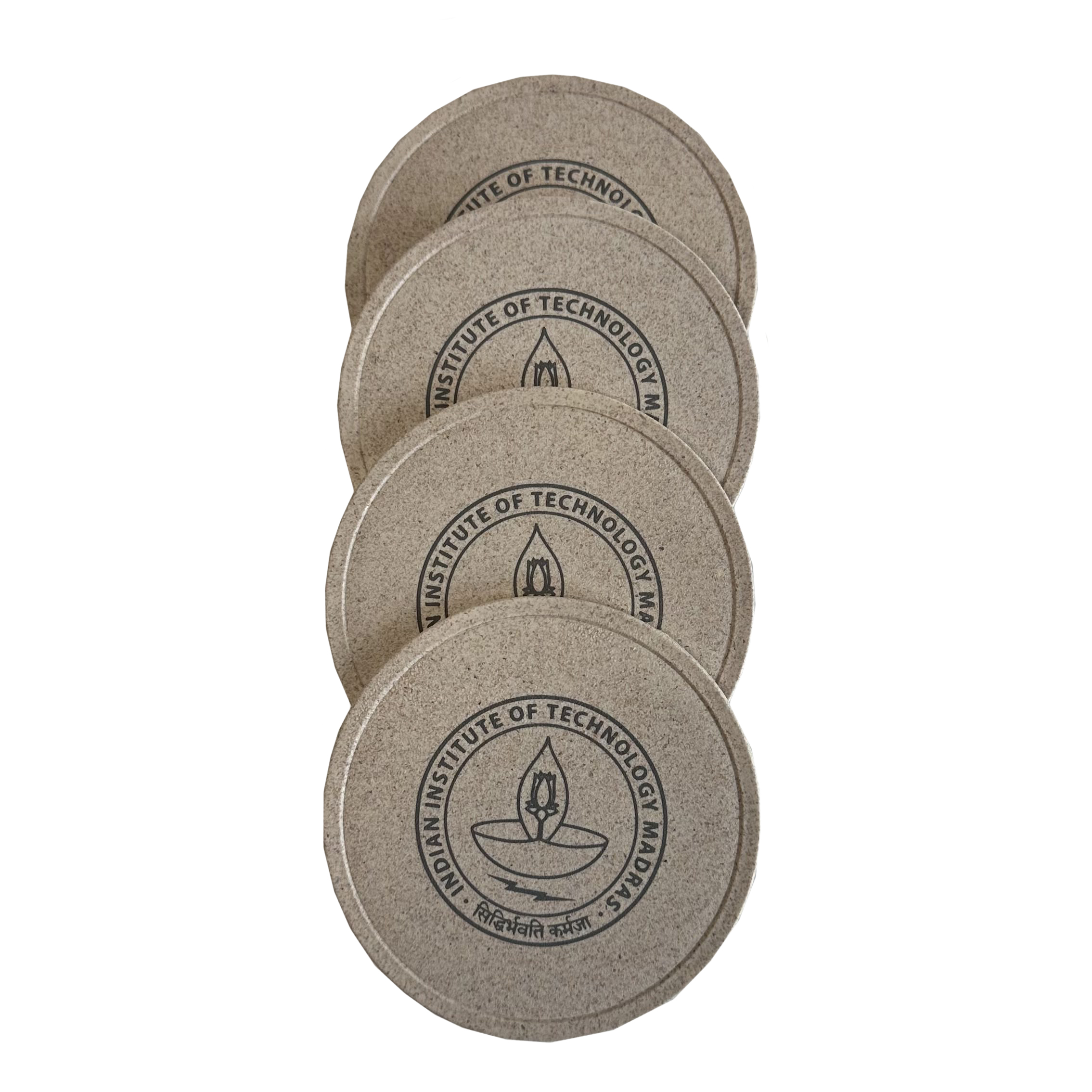IITM Eco Husk Coaster Set of 4 - Beige