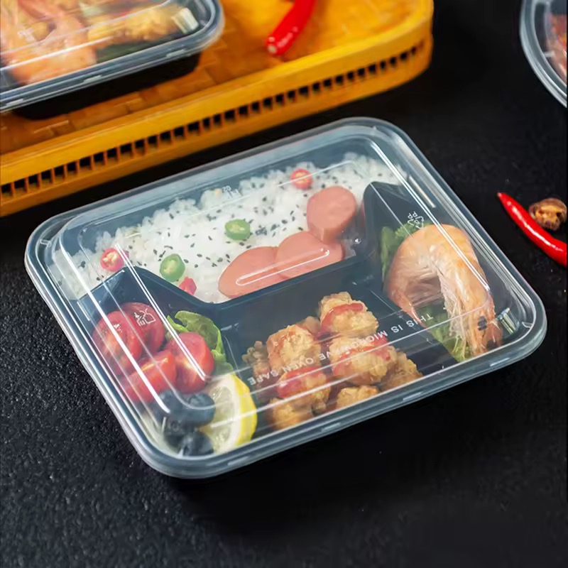 4 COMPARTMENT BLACK PACK WITH LID