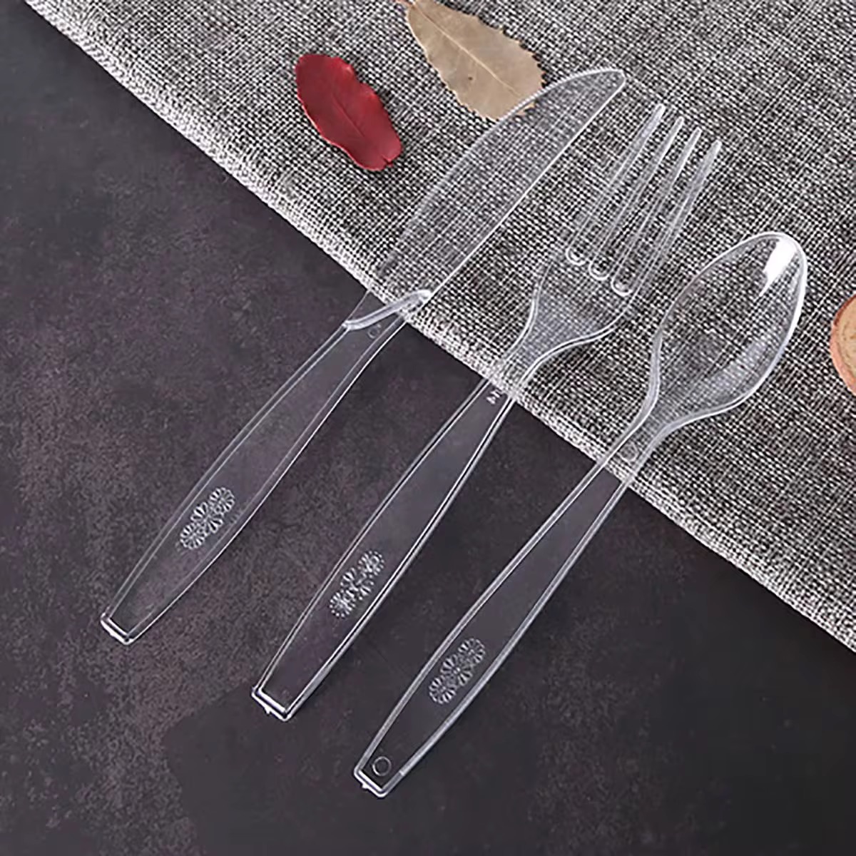 CLEAR PLASTIC CUTLERY (HEAVY DUTY)