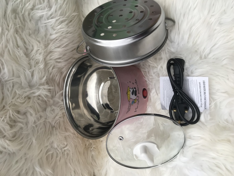 Electric Cooking Pot with Steamer 18cm