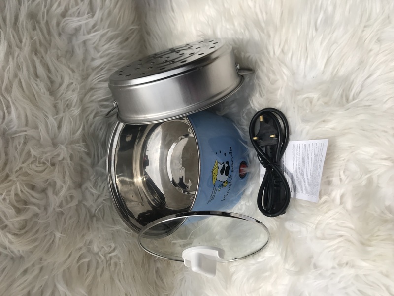 Electric Cooking Pot with Steamer 18cm