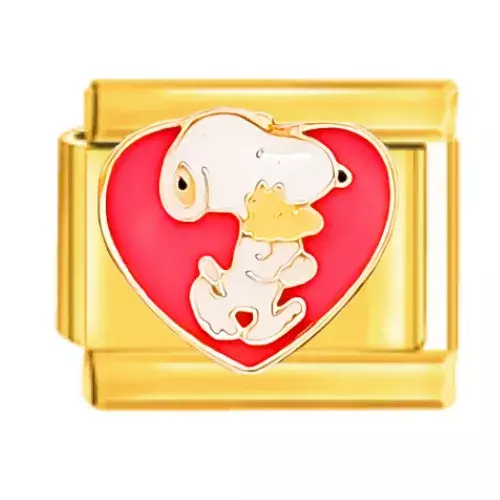 Golden Snoopy Heart