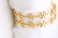 CZ White Stones Bangles Star Pattern