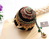 Andal Kondai - Granduer & Luxurious Original Kempstone Multicolour Hair Accessory