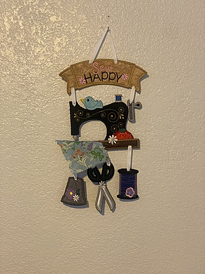 Whimsical Sewing Wall Hanging – Machine Embroidered Decor | Gift for Sewists & Quilters | Craft Room or Sewing Room Art