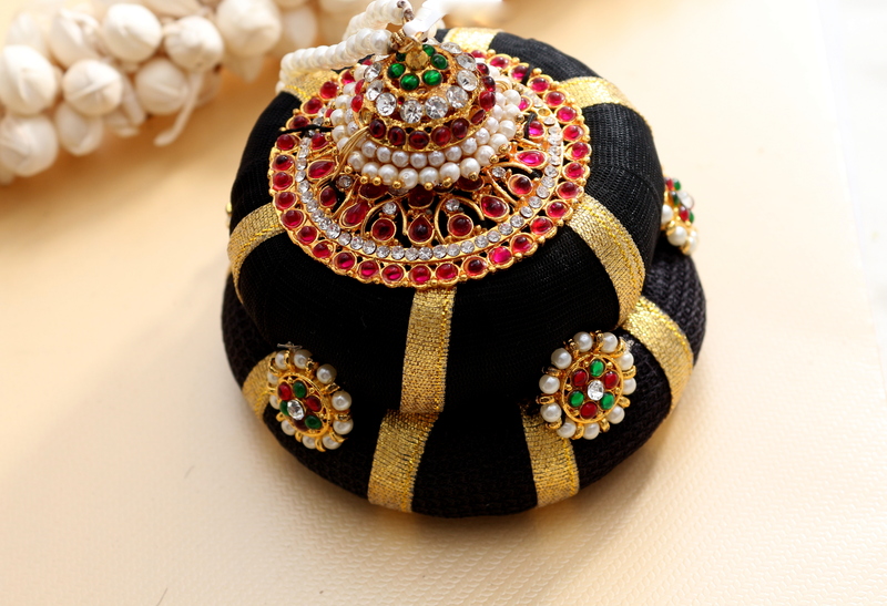 Andal Kondai - Ethnic Kempstones Hair Accessory