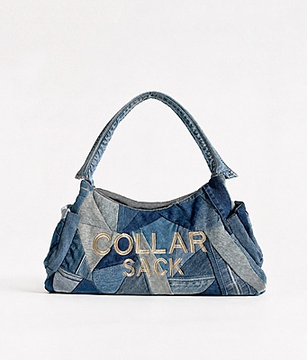 Collar Sack in patchwork denim