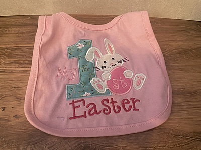 Embroidered & Appliquéd “My 1st Holiday” Bib Set | Handmade  Gift | Cute Holiday Outfit Accessory | Shower Gift