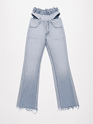 Front Panel Bootcut Underwear Jeans