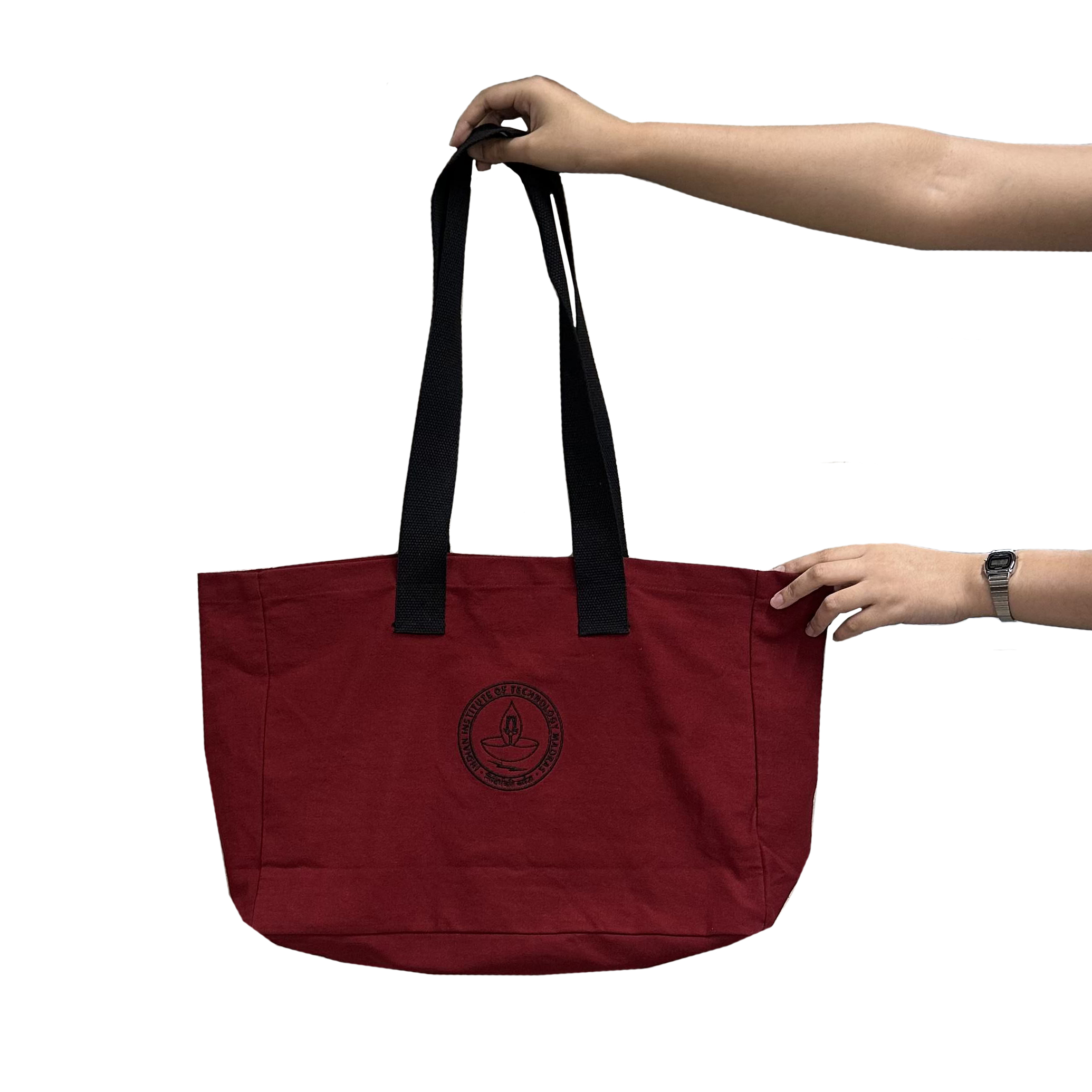 IITM Cotton Canvas Tote - Maroon