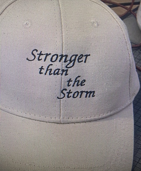 Embroidered Baseball Cap: Stronger Than The Storm, Motivational Cotton Hat