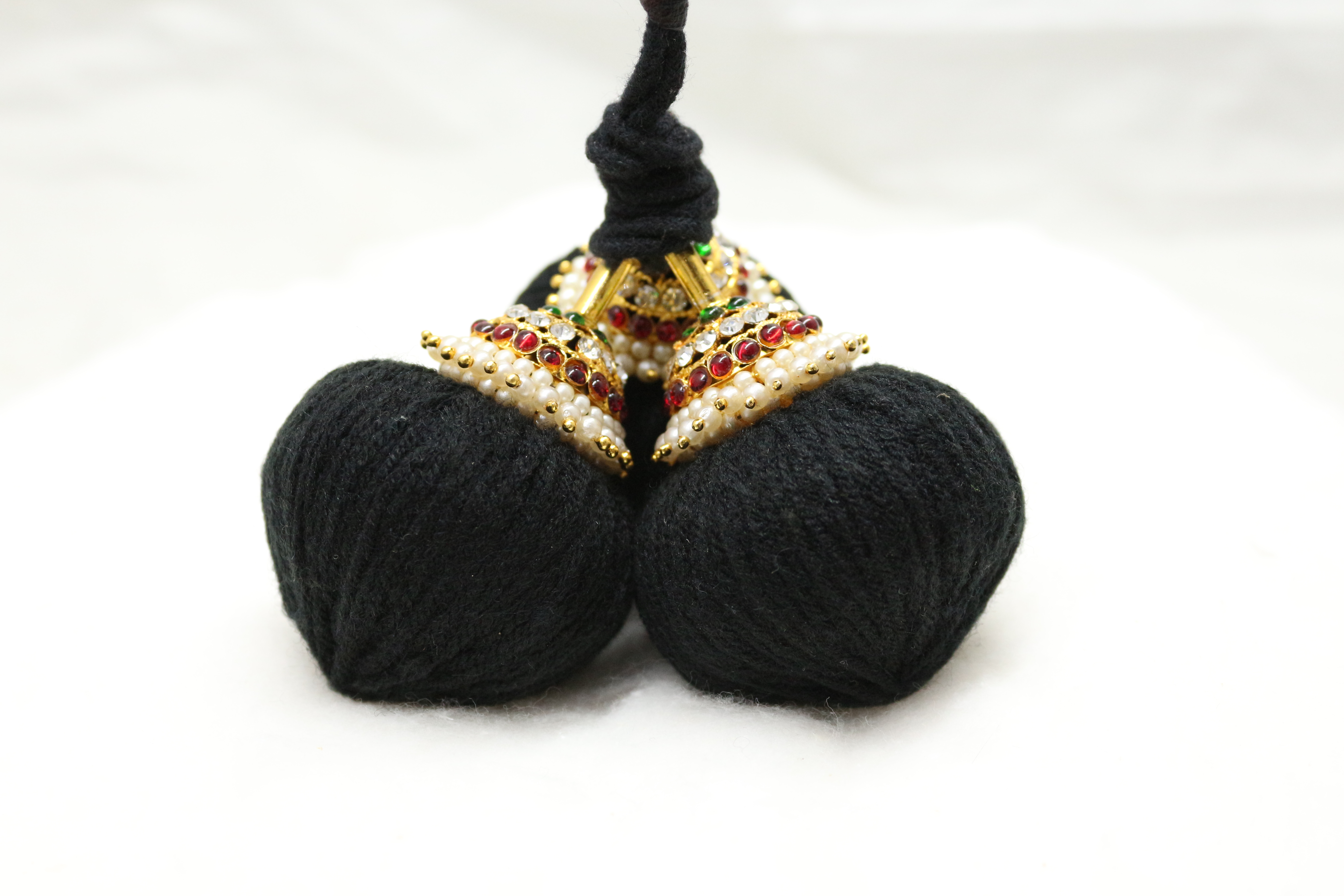 Traditional Temple Kunchalam Hair Accessory β Kempstone Bridal Kunjala | Classical Dance Ornament