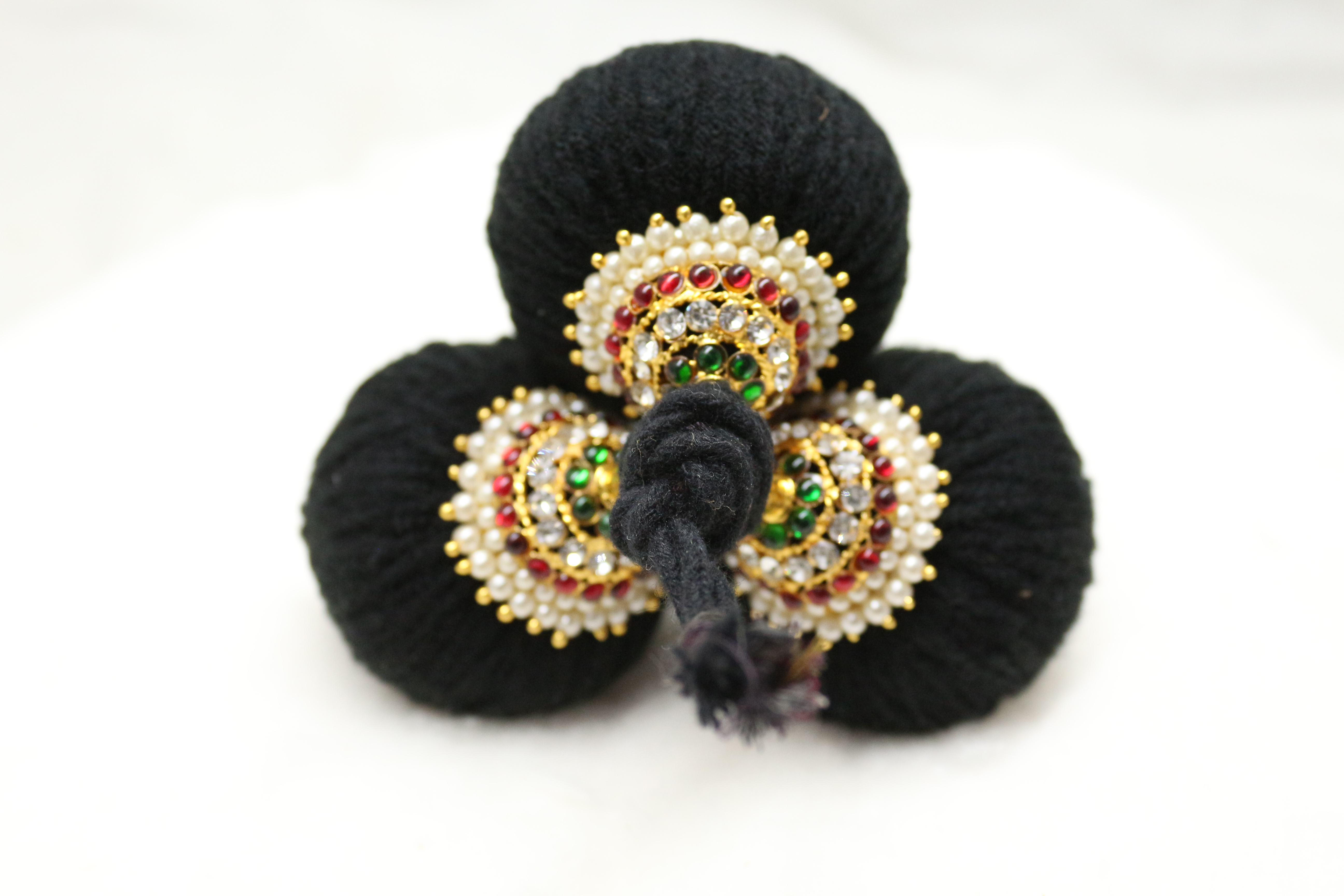 Traditional Temple Kunchalam Hair Accessory β Kempstone Bridal Kunjala | Classical Dance Ornament