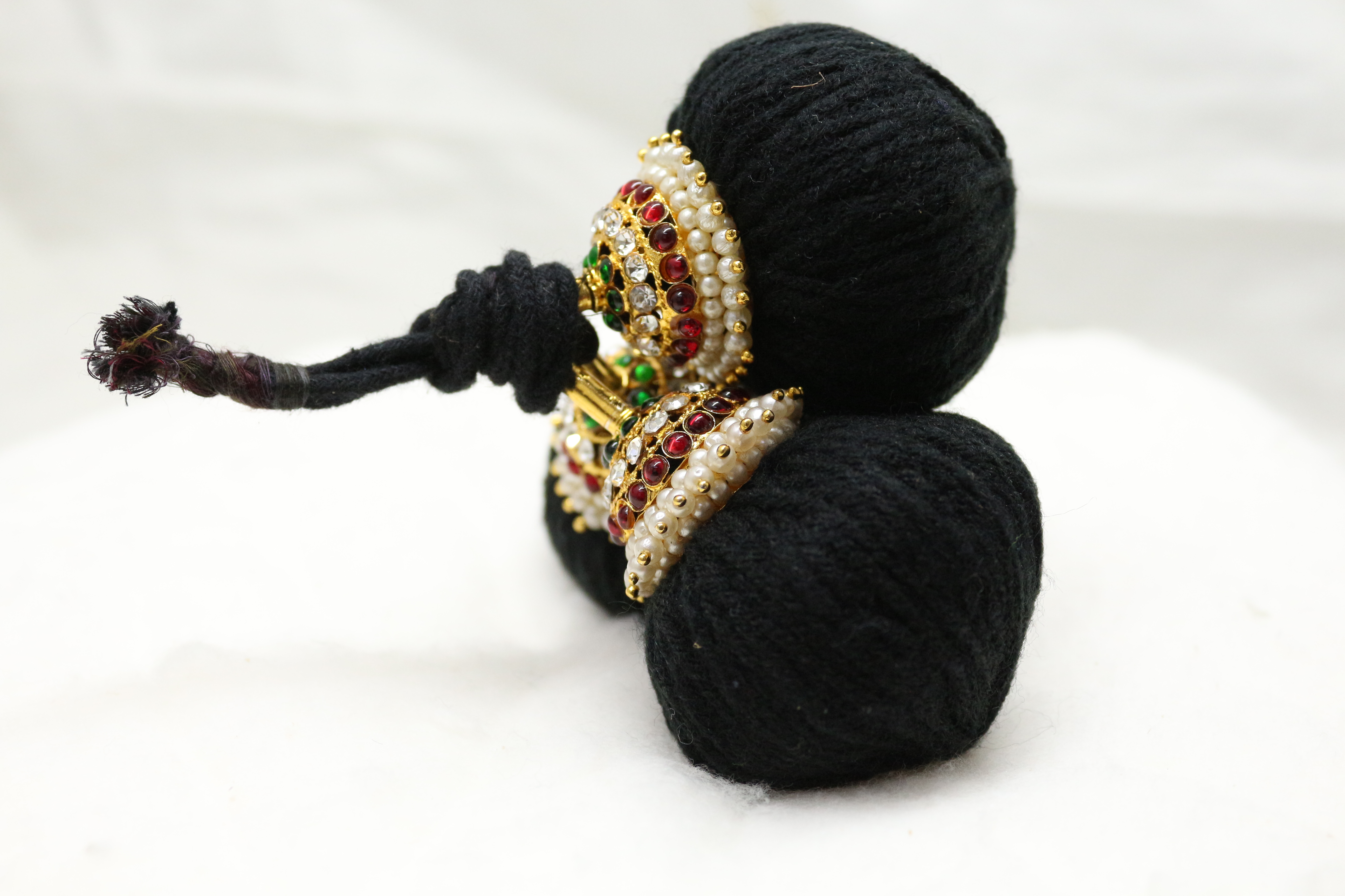 Traditional Temple Kunchalam Hair Accessory β Kempstone Bridal Kunjala | Classical Dance Ornament