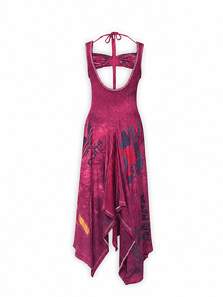 Torso Exposed Graphic Panel Dress Torso Exposed Graphic Panel Dress