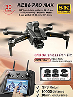 AE86 Pro Max 8K GPS Drone with 3-Axis Gimbal & Brushless Motor