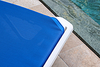 Eva Pro Sunlounger | White Frame | Blue Fabric | EPT/BL-01/00 | Balliu