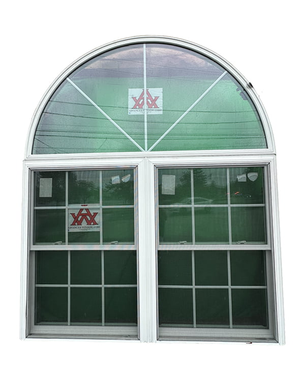 Advanced Vinyl Twin Double Hung Window With Arch (77 7/8 x 93 3/4) Advanced Vinyl Twin Double Hung Window With Arch (77 7/8 x 93 3/4)