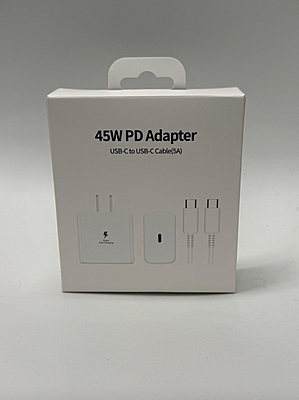 45W PD Fast Charging Adapter with USB-C to USB-C Cable (5A)