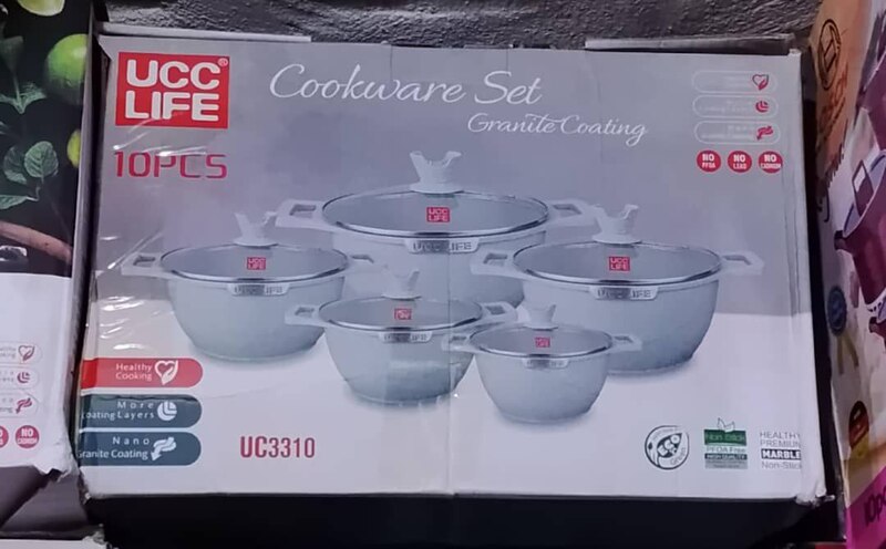 UCC LIFE 10PCS GRANITE COATING COOKWARE (UC3310)
