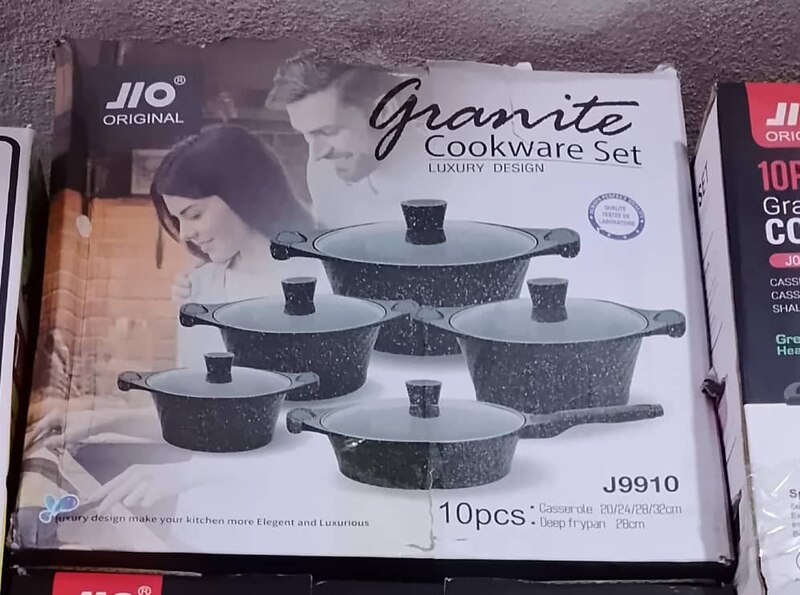 JIO 10PCS GRANITE POT / COOKWARE SET (J9910)