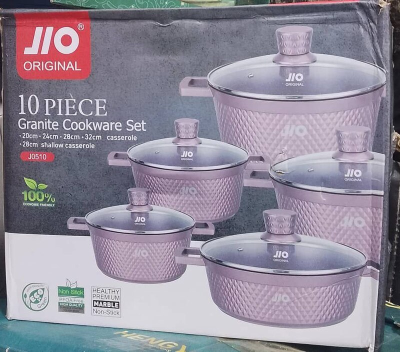 JIO 10PCS GRANITE POT/COOKWARE SET (JO510)