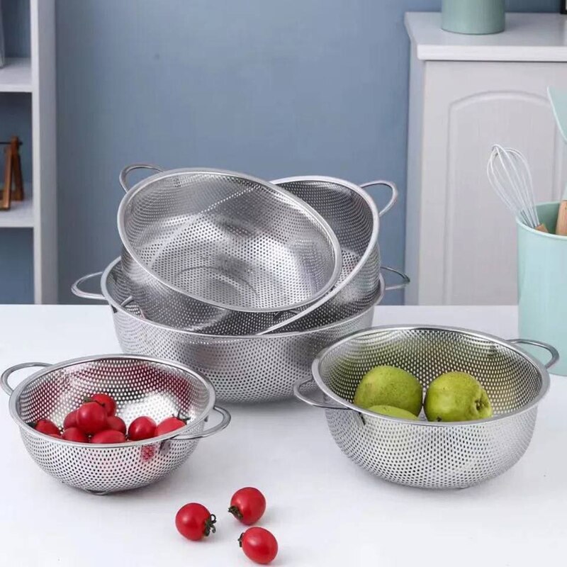 6 PIECES STAINLESS STEEL COLANDER