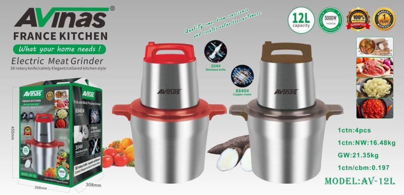 12L AVINAS YAM POUNDER FOOD PROCESSOR - 5000W
